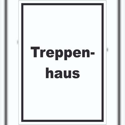 HB-Druck Treppenhaus Aufkleber mit Text Stufen steigen hochkant A7 (74x105mm)