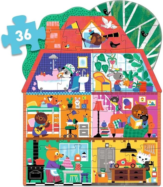 Puzzle géant 36 pcs La maison p'tits copains - Djeco