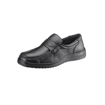 Slipper AIRSOFT, Herren, Gr. 41, schwarz, Glattleder, Schuhe Slipper