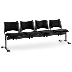 Wartezimmerbank - gepolstert Smart Biedrax LC9222c - Gestell verchromt