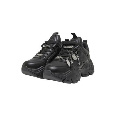Sneaker BUFFALO "Buffalo BINARY PUNK 2.0", Damen, Gr. 38, schwarz, Polyurethan, Schuhe Sneaker