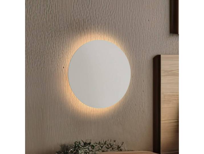 Wandlamp Luna, dimbaar, crème / amber, Woon-/ Eetkamer, metaal, wandlamp