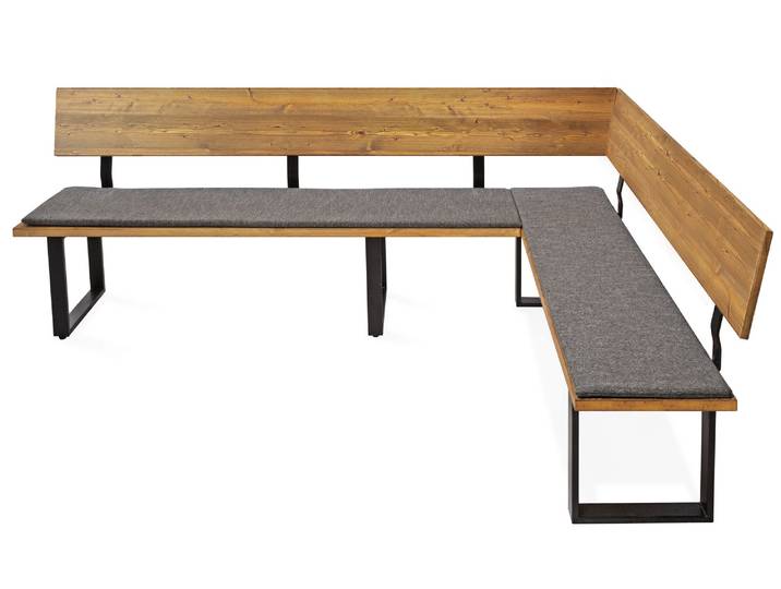 CURBY Eckbank, rustikale Altholzoptik, Material Massivholz