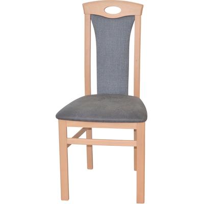 4-Fußstuhl, grau (anthrazit, buche nachbildung, anthrazit), B:45cm H:95cm T:48cm, HOFMANN LIVING AND MORE, Stühle