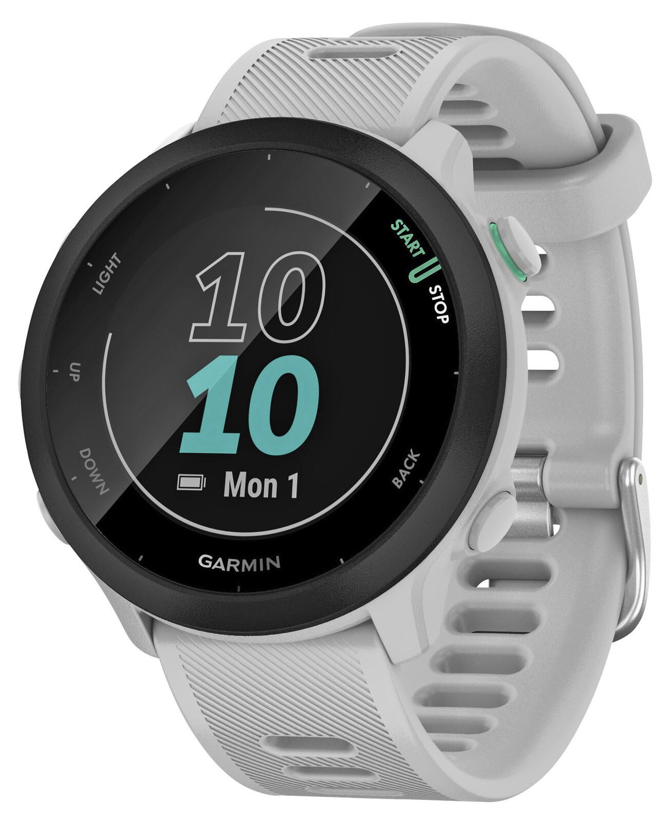 GARMIN Forerunner 55 Smartwatch steinweiß, schwarz 010-02562-11