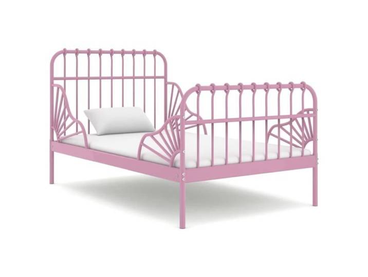 Cadre de lit extensible Rose Métal 80x130-200 cm