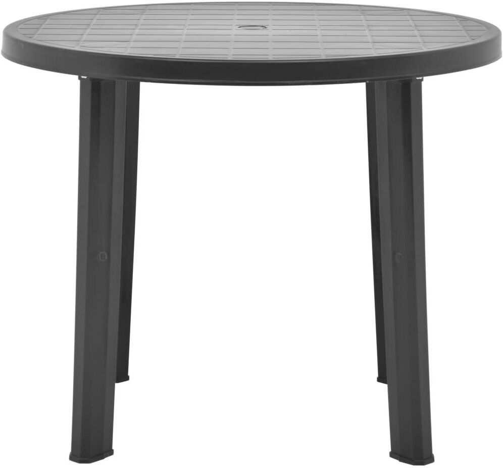 Dakota Fields Vo Round Outdoor Bistro Table - 89 cm W 89 cm D Anthracite