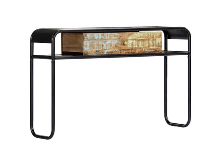 Favemtsl Konsolentisch 118x30x75 cm Altholz Massiv Beistelltisch Flur Vielseitiger Hallentisch fürs Wohnzimmer und Schlafzimmer mit 1 Schublade und 2 Fächern, vollmontiert geliefert.