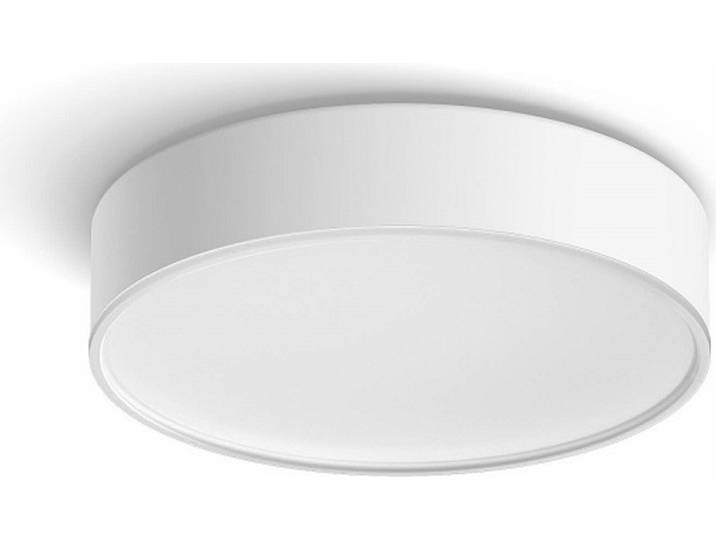 Philips Hue White ambience Enrave Deckenleuchte S weiß + Dimmschalter, Intelligente Deckenbeleuchtung, Bluetooth/Zigbee, Weiß, LED, Metall, Nicht austauschbare(s) Leuchtmittel