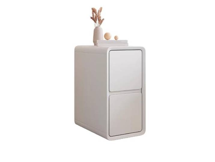YANG11FAN Vielseitig Moderner Nachttisch, Massivholz Creme(XS)