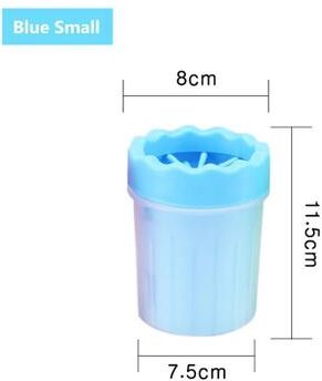 Uplift Essentials Pet Paw Cleaning Cup With Soft Silicone Brush blue S