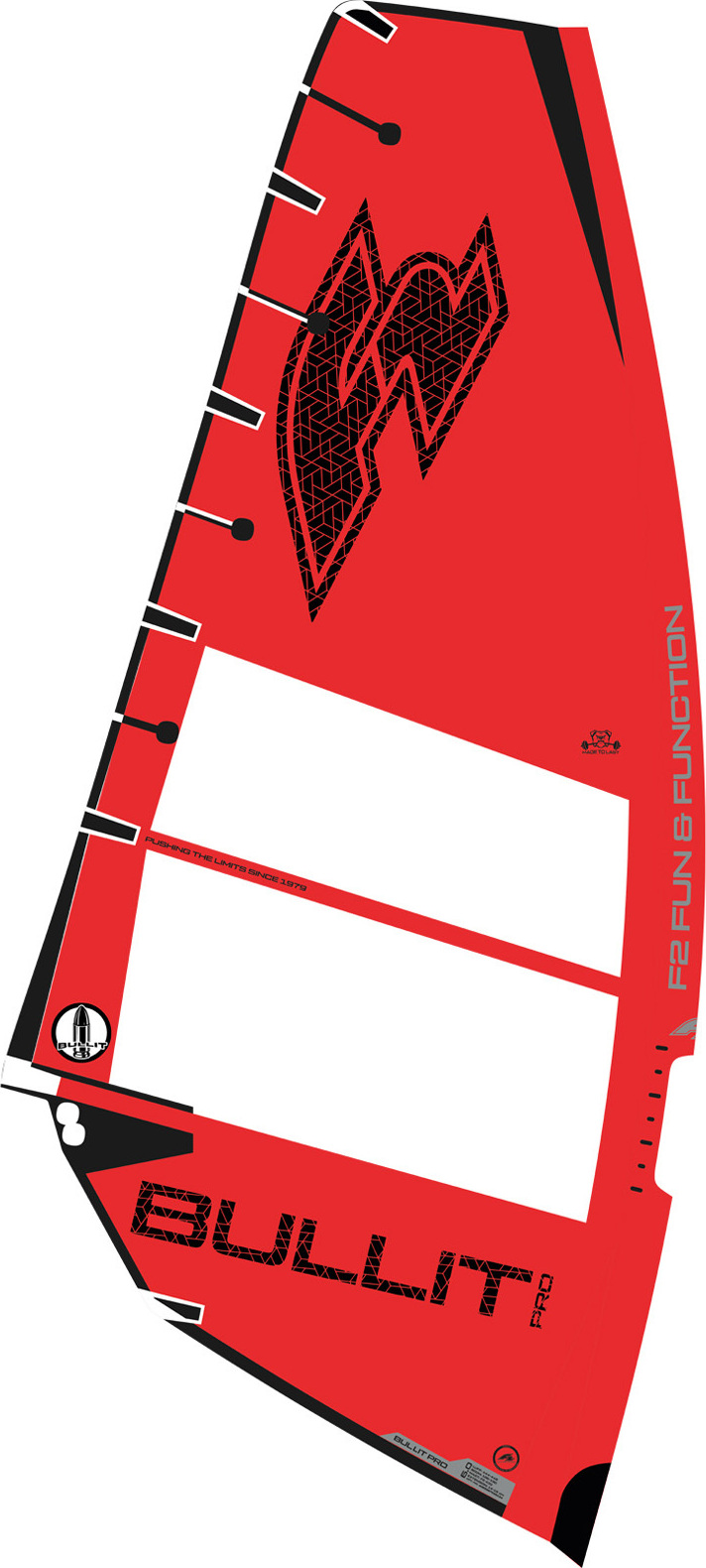 F2 Windsurf Segel Bullit Pro 6 qm Rot 2024/25