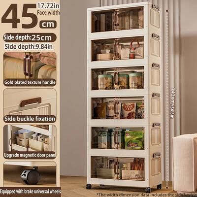 Inspire Essentials Foldable Storage Cabinet Wardrobe Organizer Large Capacity Dustproof Closet 6