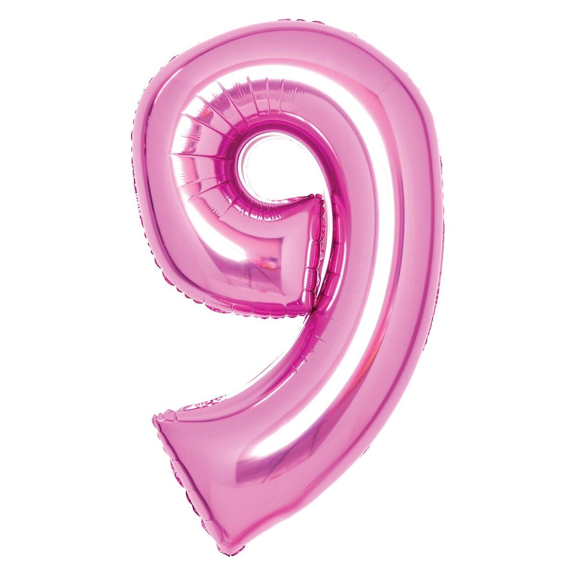 Amscan Folienballon pink, 66cm, Nummer 9 (1x) (9914049)