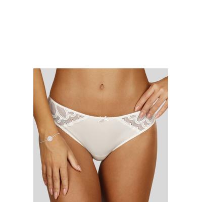 Tanga LASCANA "Evita", Damen, Gr. 36/38, weiß, Obermaterial: 90% Polyamid, 10% Elasthan, Unterhosen Tanga, mit Cutout hinten