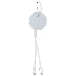Ausziehbares Ladekabel Silber