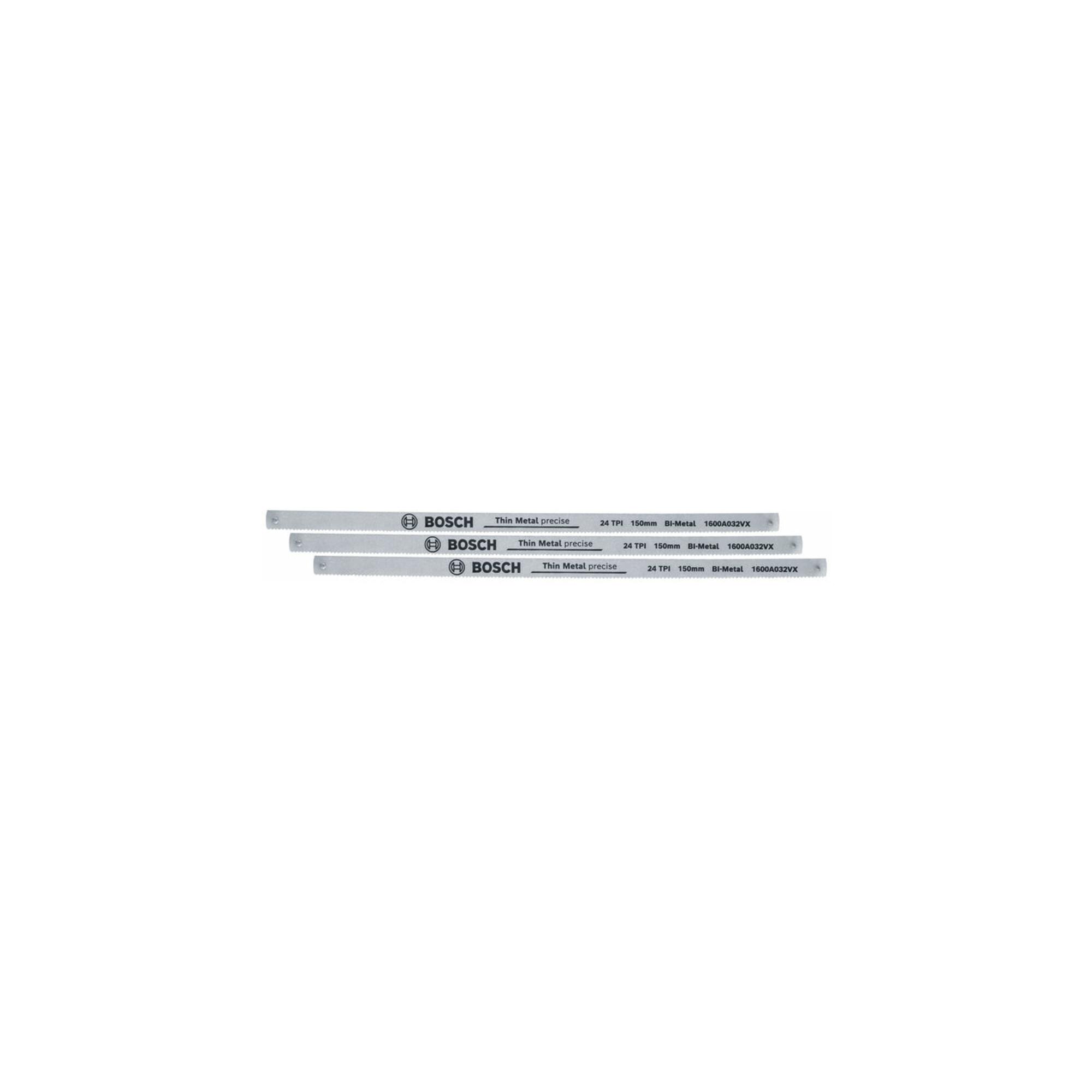 BOSCH Handwerkzeuge Bügelsägeblätter 150 mm 24 TPI 3 Stück (1600A032UL)