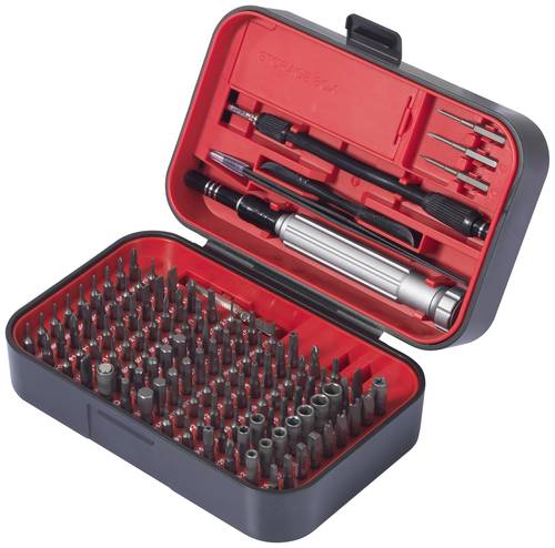 TOOLCRAFT TO-9407052 Bit-Set 150teilig Kreuzschlitz Phillips, Kreuzschlitz Pozidriv, Außen-Sechskant, Sechskant, Tri-Wing