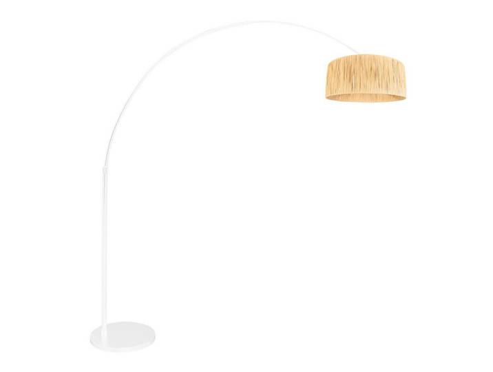 Stehleuchte, Weiss, Naturmaterialien, rund, 50x240x230 cm, Lampen & Leuchten, Innenbeleuchtung, Stehlampen, Stehlampen