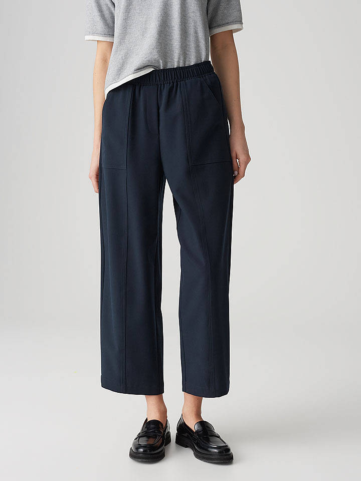 OPUS Marlenehose in Dunkelblau - 36