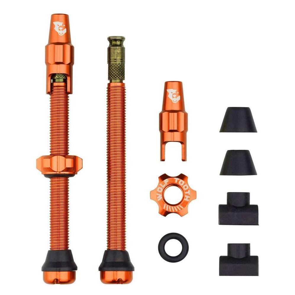 Wolf Tooth Tubeless Valve Stem Ventile, Clik Valve, 60mm, 2 Stk., orange (810159401821-810159401821)