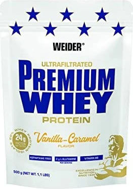 Weider Premium Whey, Vanille-Caramel, Pulver 500 g Puder
