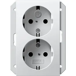 Gira Steckdose SCHUKO 2-fach reinweiß glänzend 273503