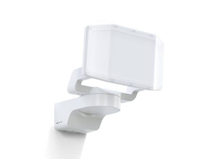 Steinel LED Strahler XLED Protect Weiß, Panorama Flutlicht, LED Panel voll schwenkbar, 3000 K warmweiß, 13.6 W, IP54