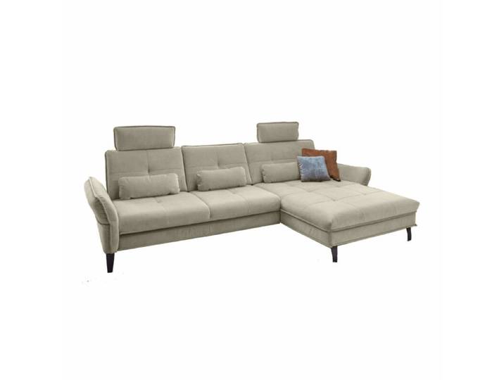 Couchliebe Key West Ecksofa - Samt Salsa natur , Komfort-Funktio