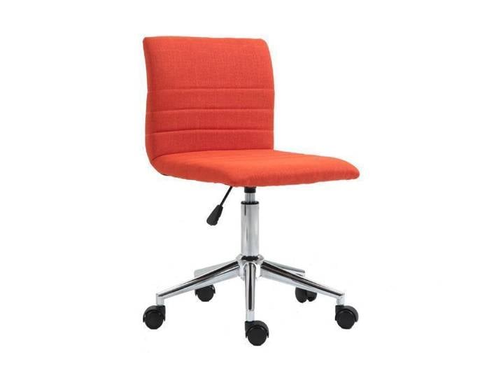 SVITA LINUS chaise de bureau chaise pivotante pour enfants + roues housse en tissu rouge