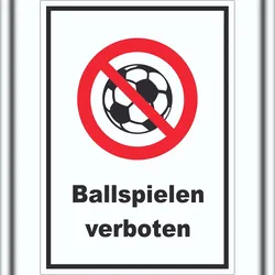 HB-Druck Ballspielen verboten Aufkleber A0 (841x1189mm)