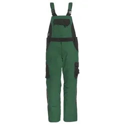 Premium Latzhose ECKHARD "Twill 300" - 28 - grün/schwarz