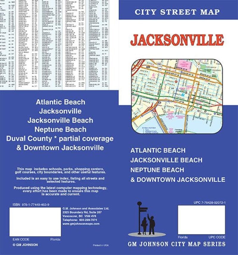 Plan des rues - Jacksonville (Floride)   GM Johnson
