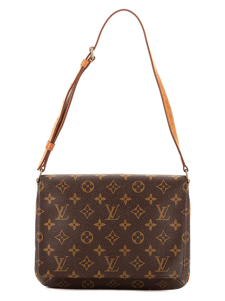 Louis Vuitton Schultertasche "Musette Tango" in Braun - (B)25 x (H)19 x (T)3 cm - onesize