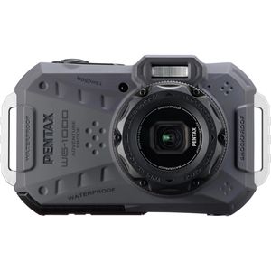 Pentax WG-1000 grau Kompaktkamera, mit 2,7 Zoll Display, 4x optischer Zoom, 1/2,3'' Sensor, 1080p, 16 MP
