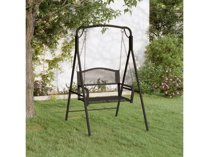 vidaXL Hollywoodschaukel 124 cm Schwarz Stahl