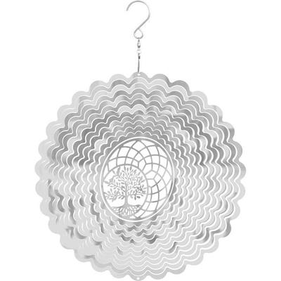 Kinetic Art: Metal Hanging Wind Spinner: 3D Tree Of Life