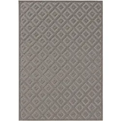 benuta Basic Kurzflor Teppich Leo Hellgrau 140x200 cm - Moderner Kurzflor-Teppich für Wohnzimmer