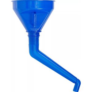 BGS-technic Trichter 8695, blau, Ø 14,5 cm, aus Kunststoff, mit abgewinkelten Auslauf