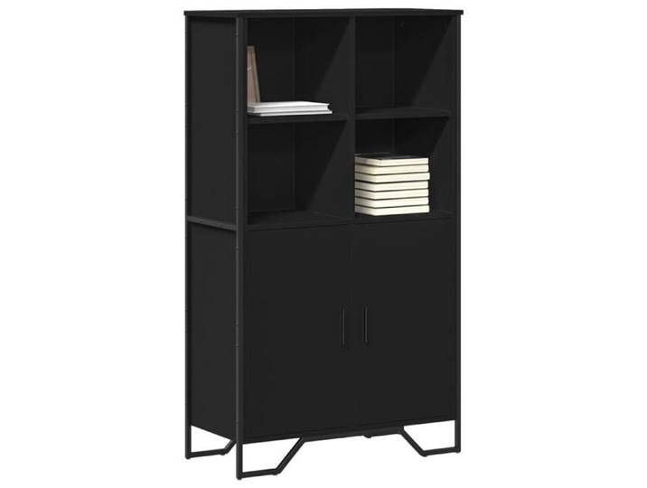 Noir Buffet haut noir 79 5x35 5x137 5 cm bois d'ingénierie - Meuble Rangement LV28883
