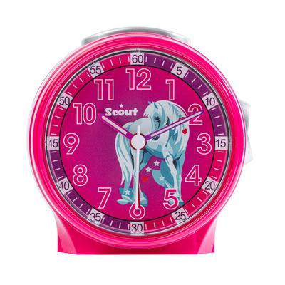 Kinderwecker SCOUT "Friends", pink, Wecker, Kinder, Kinderwecker, Geschenkidee, Kinderzimmer,Schulanfang, Pferd,Lernwecker