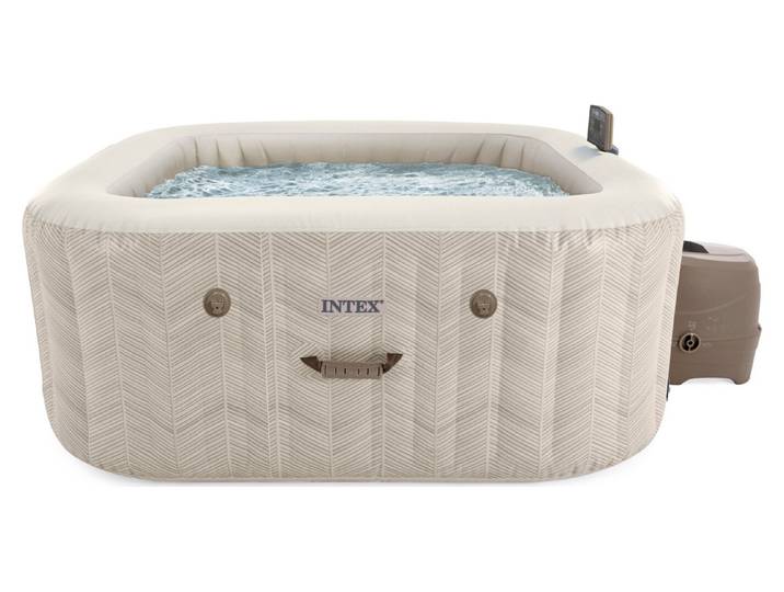 Intex 4-Person Chevron Deluxe Square Bubble Spa Set