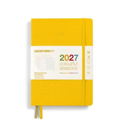 Wochenkalender & Notizbuch Dotted Medium (A5) 2027, Colourful Seasons, Summer, Deutsch