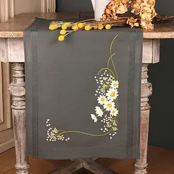 Stickläufer "Margeriten"