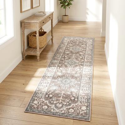 Gertmenian Paradis Traditional Floral Medallion European Inspired Design Fringe Stain-Resistant High-Traffic Indoor Area Rug Collection
