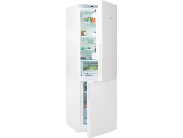 BOSCH Kühl-/Gefrierkombination, Energieeffizienz: C, silber (weiß), Rechtsanschlag, Kühlschränke, Low Frost, VitaFresh Schublade, Big Box, LED-Licht, Super Kühlen, Kühl-/Gefrierkombination