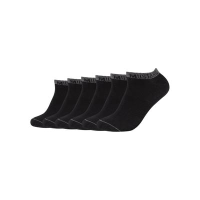 Socken MUSTANG "casual", Herren, Gr. 43-46, schwarz, Baumwollmischung, uni und meliert, normal, Socken Socken, mit softem Materialmix