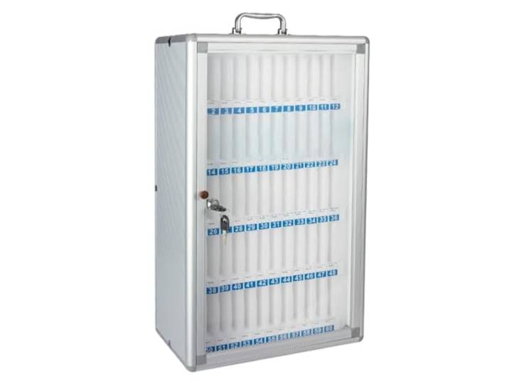 Whsmke Wandmontierter Handy-Depotschließfach Für Schüler Und Mitarbeiter Abschließbarer Telefon-Aufbewahrungsschrank, Handy-Organizer Mit 12–60 Steckplätzen(60-Slot)