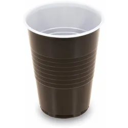 VEPATIM 300x Automatenbecher braun-weiß 180 ml O 70 mm PS