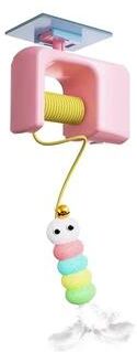 Uplift Essentials Interactive Electric Cat Yo Yo Smart Door Hanging Automatic Ball Toy Self Entertainment Feline Amusement Tool pink